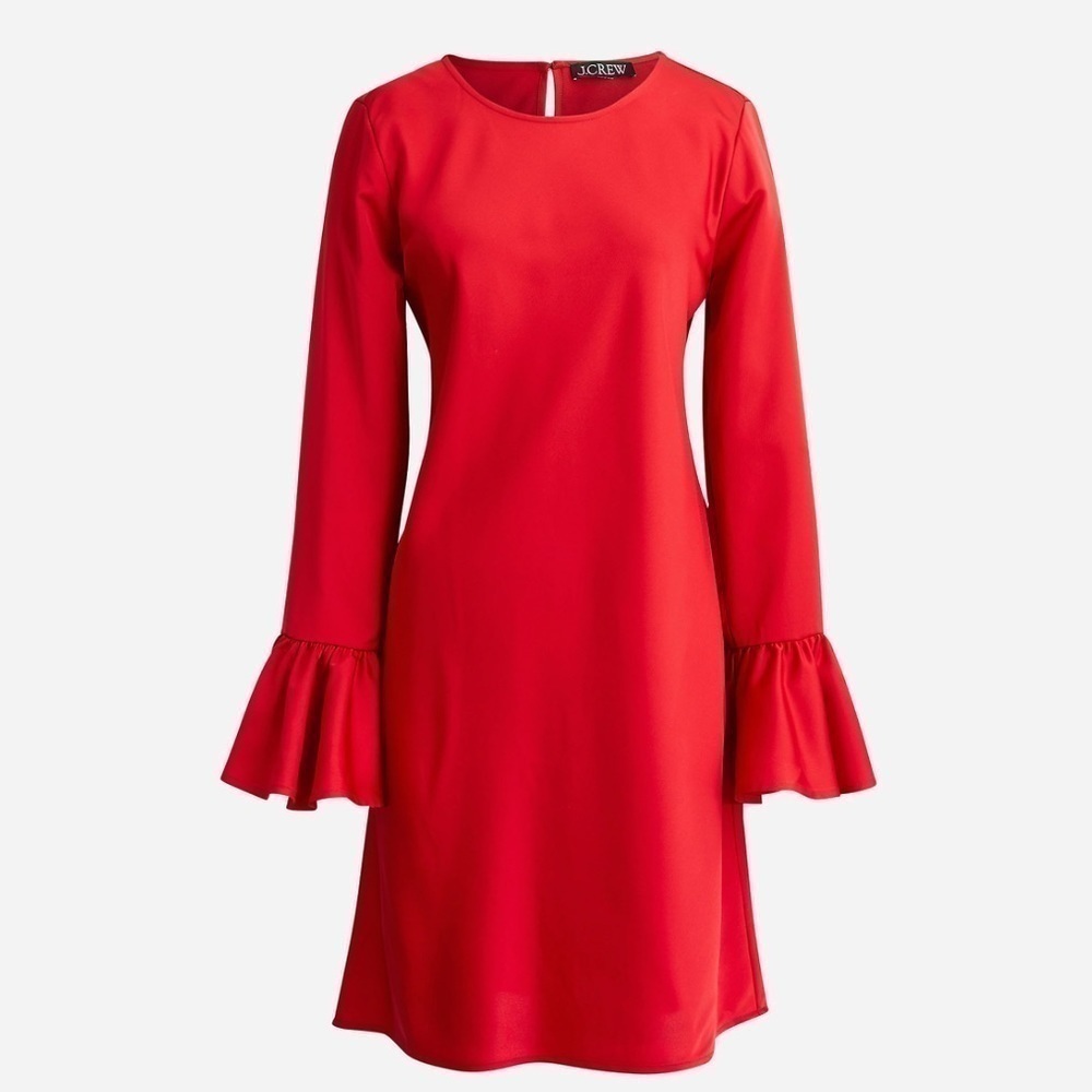 J crew winter garden dress deep Ruby red size 0 Valentine’s Day
